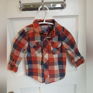 3/$8 Baby Plaid Long Sleeve Shirt Boys Clothing
